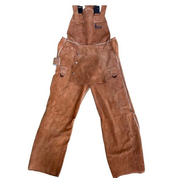 Bob Dale Gander Brand Welding Overalls BDG Split Leather Size Small NEW - Picture 2 of 15